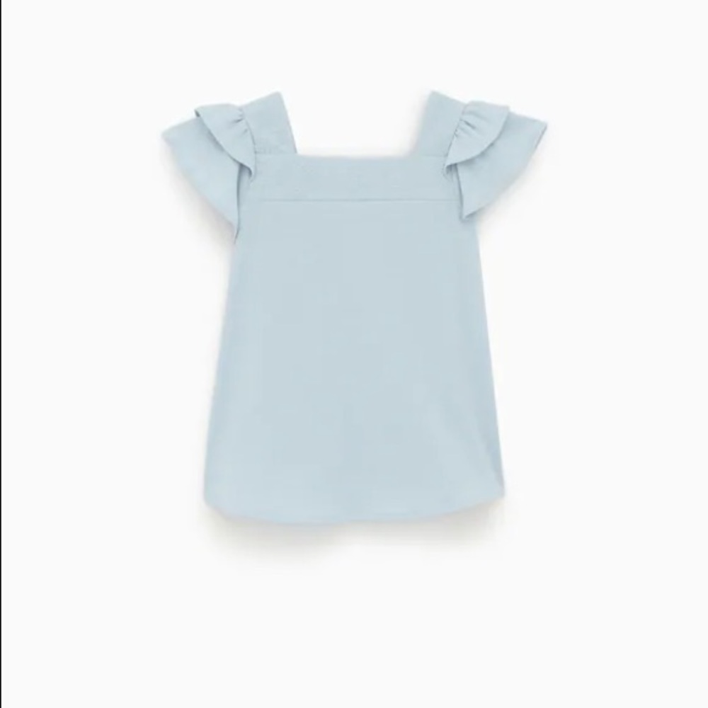 Zara kids blue embroidered top